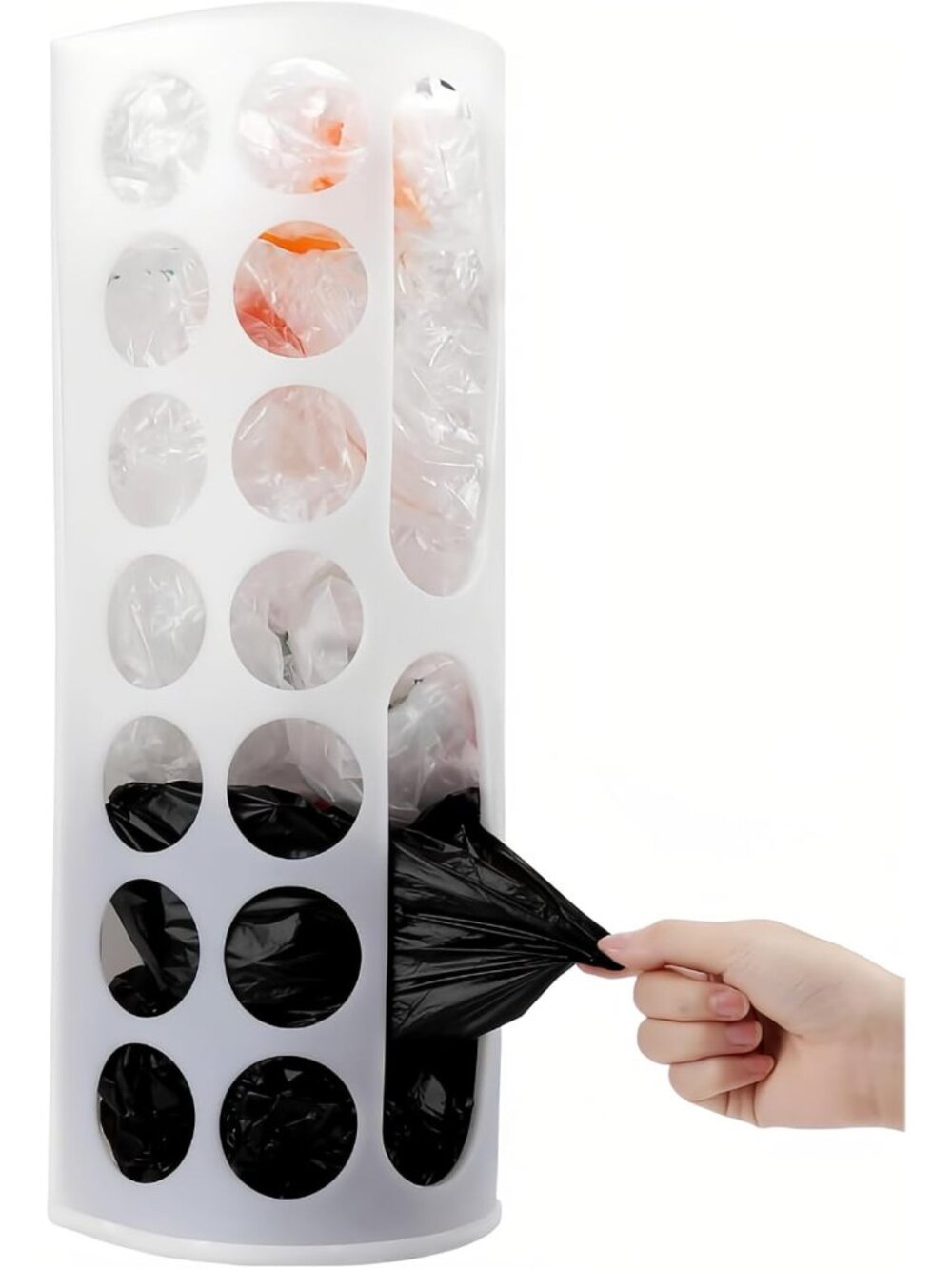 Plastic Bag Holder for Grocery Bags，Large Capacity Plastic Bag Dispenser, Multip